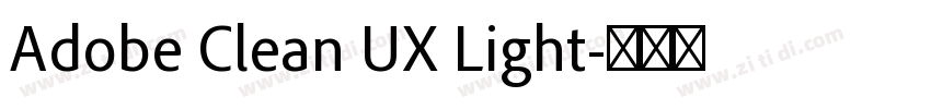 Adobe Clean UX Light字体转换